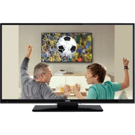 Vestel 40FB7050 Full HD LED televizyon, siyah çerçeveli ekranında futbol izleyen taraftarlarla birlikte gösteriliyor
