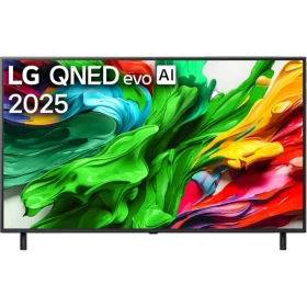 LG 55QNED86A6A Ultra HD 4K QNED Televizyon; canlı renklerle ekranda AI temalı vitrin görüntüsü