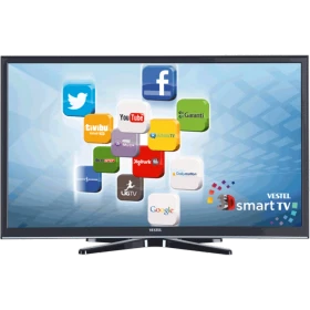Vestel 42PF8080 Full HD LED televizyon, Smart TV uygulamaları açık siyah çerçeveli ekran