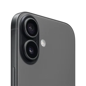 Apple iPhone 17 siyah akıllı telefonun arka kamera modülü ve flaş detayını gösteren yakın çekim