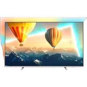 Philips 50PUS8057 Ultra HD 4K LED televizyon; balonlu manzara ekranı ve ince tasarım, genel renk.