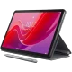 Lenovo Tab M11 TB330FU gri tablet, kılıf üzerinde açılmış ekran görünümü ve 10:12 saat bilgisi