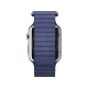 Apple Watch 42 mm gümüş paslanmaz çelik kasalı, parlak mavi deri Loop akıllı saat