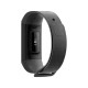 Xiaomi Redmi Band siyah akıllı bileklik, kavisli tasarımı ve arka yüzündeki sensörleriyle görünür.