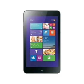 Lenovo ThinkPad 8 3G siyah tablet ekranda Windows arayüzü ile ofis kullanımı için vitrin görseli