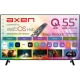 Axen AX55QMN252-0276 Ultra HD 4K LED televizyon, siyah çerçeveli 55 inç ekran ve akıllı TV arayüzü