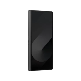 Samsung Galaxy Z Fold6 siyah katlanabilir akıllı telefon, kapalı konumda ön ekran görünümü
