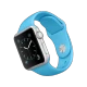 Apple Watch Sport 38 mm gümüş rengi alüminyum kasa ve mavi spor kordonlu akıllı saat