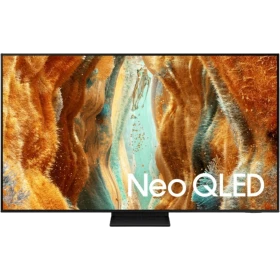 Samsung 85QN70F Ultra HD 4K QLED TV; ince çerçeveli siyah ekranda Neo QLED vurgulu manzara içerik.