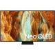 Samsung 85QN70F Ultra HD 4K QLED TV; ince çerçeveli siyah ekranda Neo QLED vurgulu manzara içerik.