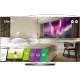 LG 65EW961H Ultra HD 4K OLED televizyon, yatak odası vitrinde canlı Live TV ekranıyla