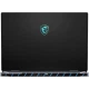 MSI Titan 18 HX A2WJ-1058TR siyah oyuncu laptop kapağında mavi ejderha logosu ve şerit detayları