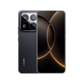Xiaomi 15S Pro siyah akıllı telefon, ön ekran ve arka kamera modülüyle vitrin görünümü