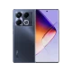 Infinix Note 40s siyah akıllı telefon, vitrin görseli; ön ekran ve arka kamera modülü görünümü