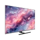 Vestel 65UG9940 Ultra HD 4K LED televizyon, renkli ekranı ve siyah ayağıyla önden görünüyor