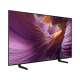 Samsung 83S85F Ultra HD 4K OLED TV ekranında mor tonlu soyut desen görünüyor, genel renk.
