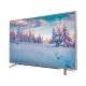 Beko B65L 8752 5S Ultra HD 4K TV, karlı orman manzarası gösteren ince çerçeveli televizyon