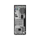 Lenovo V520 10NK0021TX masaüstü bilgisayarın gri arka paneli, bağlantı noktaları ve havalandırma ızgaraları