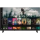 Vestel 43UT9760 Ultra HD 4K LED televizyon, ekranda içerik menüsü ve film önerileriyle önden görünür.