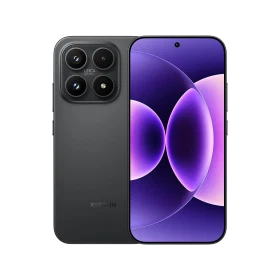 Xiaomi 17 siyah akıllı telefon, ön yüz ekran ve arka yüz dörtlü kamera modülüyle birlikte görünüyor