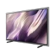 Samsung 77S95H OLED Ultra HD 4K TV, ince çerçeveli siyah ekran tasarımı ve mor dalga görüntüsü