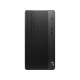 HP 285 G3 4CZ68EA siyah masaüstü bilgisayar kasası, ön panelinde havalandırma ızgarası ve bağlantı portları.