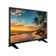 Vestel 32H8300E HD Ready LED televizyon, siyah çerçevesinde gün batımlı sahil görüntüsü