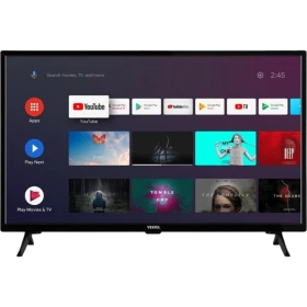 Vestel 32FA9510 Full HD LED televizyon, siyah çerçeveli ekranında akıllı TV arayüzü gösteriliyor