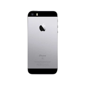 Apple iPhone SE siyah akıllı telefonun arka yüzü, tek kamera ve Apple logosu detaylı görünüm