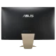 Asus V241EAK-BA041M siyah masaüstü bilgisayarın arka paneli ve gümüş renkli standı