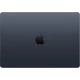 Apple MacBook Air M5 10CPU 10GPU 15.3 inç laptop, koyu mavi renkli üst kapak tasarımıyla önden görünüm