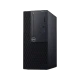 Dell OptiPlex 3070 N512O3070MT_U masaüstü bilgisayarın siyah kasa, ön ve yan panel görünümü