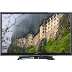 Vestel 24PH3030 HD Ready HD TV siyah LED televizyonun önden görünümü ve manzara yayını