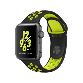 Apple Watch Nike+ Series 2 38 mm uzay grisi kasa ve siyah Volt Nike spor kordonlu akıllı saat