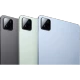Xiaomi Pad 7 tablet, 8 GB RAM ve 256 GB depolama; gri renk arka kamera detayları ile üç cihaz görünümü