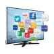 Vestel 48PF8175 Full HD LED televizyon, siyah çerçeveli ekranında akıllı TV uygulamaları gösteriliyor