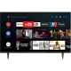 Onvo OV43F800 Full HD FHD LED televizyon, siyah ekranda Netflix ve YouTube arayüzüyle gösteriliyor