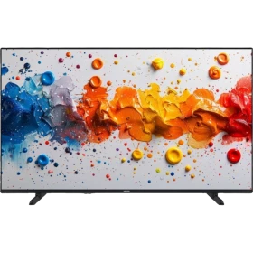 Vestel 50QG9840 Ultra HD 4K QLED televizyon, renkli ekranı ve ince siyah çerçevesiyle