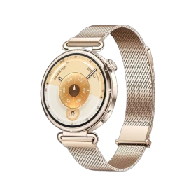 Huawei Watch GT 6 Milanese Kayış 41mm altın renkli akıllı saat, metal örgü kayışı ve yuvarlak kadranıyla