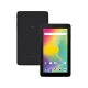 TCL Tab 7 Lite 16 GB siyah tablet; ön yüzünde uygulama ekranı ve arka kapak birlikte görünür.