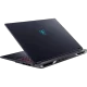 Acer Predator Helios NEO 18 AI PHN18-72-9424 siyah oyuncu laptop, arkadan açılı yarı açık görünüm