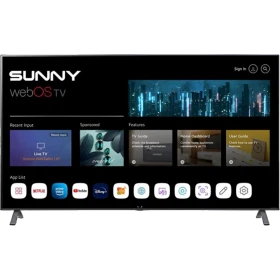 Sunny SN24LEDI262 HD Ready HD TV, siyah çerçeveli akıllı televizyonun önden görünümü