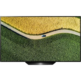 LG OLED65B9SLA Ultra HD 4K OLED televizyon ekranı, genel renkli şık tasarım vitrin görünümü