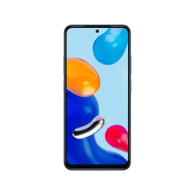 Xiaomi Redmi Note 11 akıllı telefon, Buz Mavisi renk, önden görünüm tam ekran tasarım ve kamera deliği