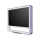 Vestel 24HA9520L HD Ready HD TV, beyaz çerçeveli LED televizyonun önden görünümü