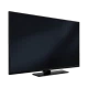 Grundig 49 VLX 9775 BP Miami Ultra HD 4K siyah LED televizyon, önden açılı görünüm ve ayaklı tasarım