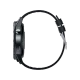 Tecno Watch GT gümüş akıllı saatin yan görünümü ve siyah kayışıyla şık tasarımı