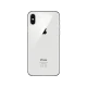 Apple iPhone X beyaz akıllı telefonun arka yüzü, çift kamera ve Apple logosu detaylı tasarım