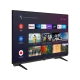 Grundig 55 GGU 7900 A Ultra HD 4K LED televizyon, uygulama menüsü açık ekranıyla siyah renkte önden görünüm