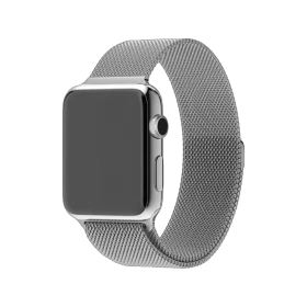 Apple Watch 38 mm gümüş paslanmaz çelik kasa ve Milano Loop kordonlu akıllı saat
